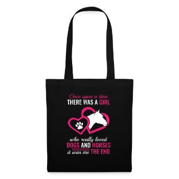 "Il était une fois une fille qui aimait vraiment - Sac en tissu - noir - Devant