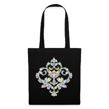 bel ornement baroque de couleur pastel - Sac en tissu - noir - Devant