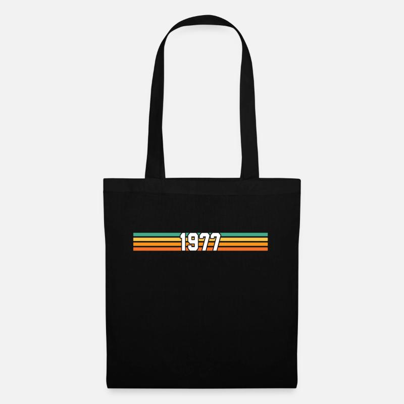 Geschenk retro 1977 vintage 1977 - Stoffbeutel - Schwarz
