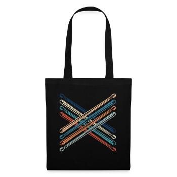 Drumming Shirt For Drummers "Drumsticks" Genuine - Sac en tissu - noir - Devant