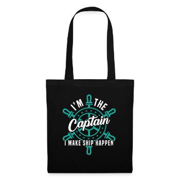 Je suis le capitaine Je fais que le navire arrive - Sac en tissu - noir - Devant