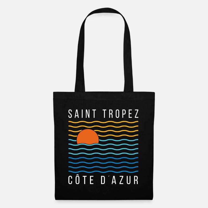 Saint Tropez Cote D ́Azur Summer - Tote Bag - black