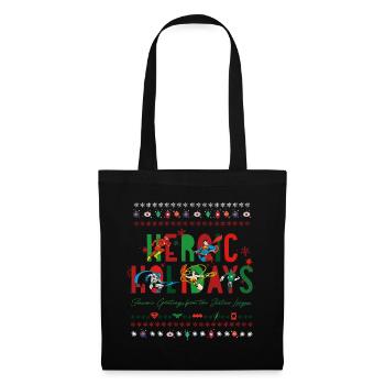 Justice League Heroic Holidays Weihnachtspulli - Stoffbeutel - Schwarz - Vorne