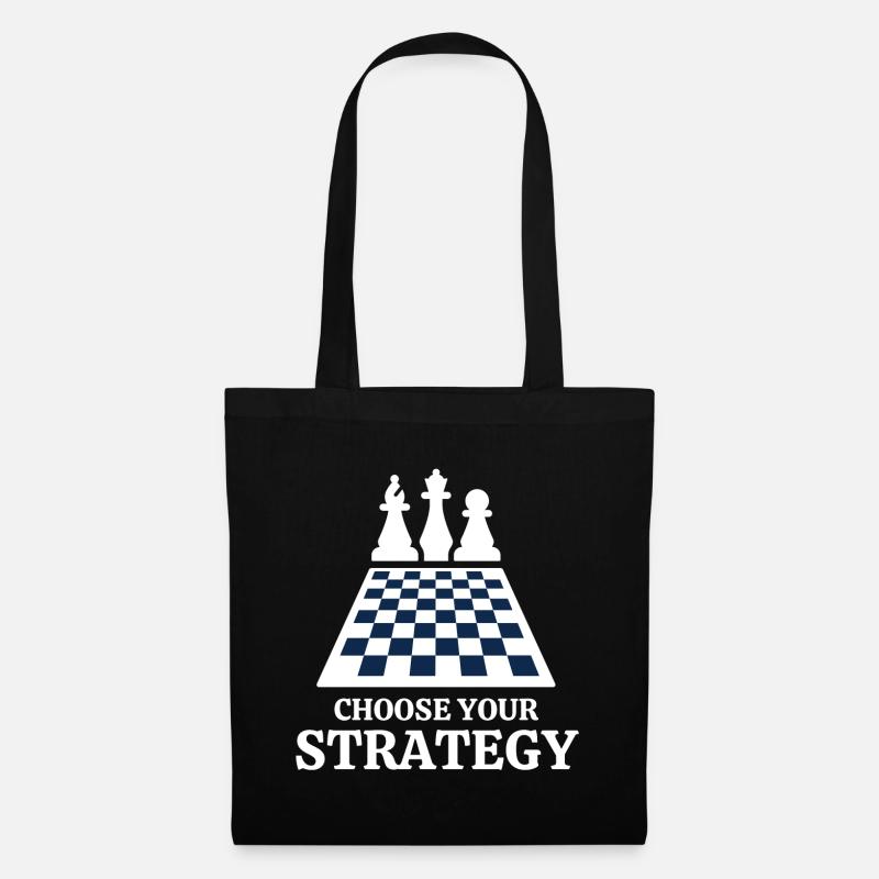 échecs, joueur d échecs, échec et mat - Sac en tissu - noir