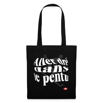 Illustration d’un Sempervivum Stylisé - Sac en tissu - noir - Devant