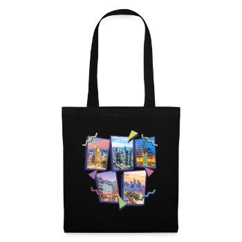 Frankfurt Germany City Skyline Collage - Tote Bag - black - Front