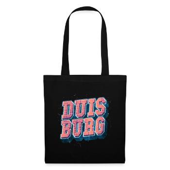 Duisburg Allemagne City Font Vintage Rétro - Sac en tissu - noir - Devant