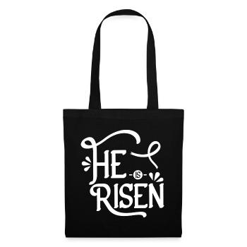 Il est ressuscité / Il est ressuscité / Jésus-Christ - Sac en tissu - noir - Devant