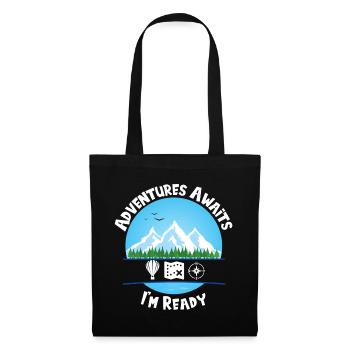 Adventures Awaits Blue I'm Ready - Tote Bag - black - Front
