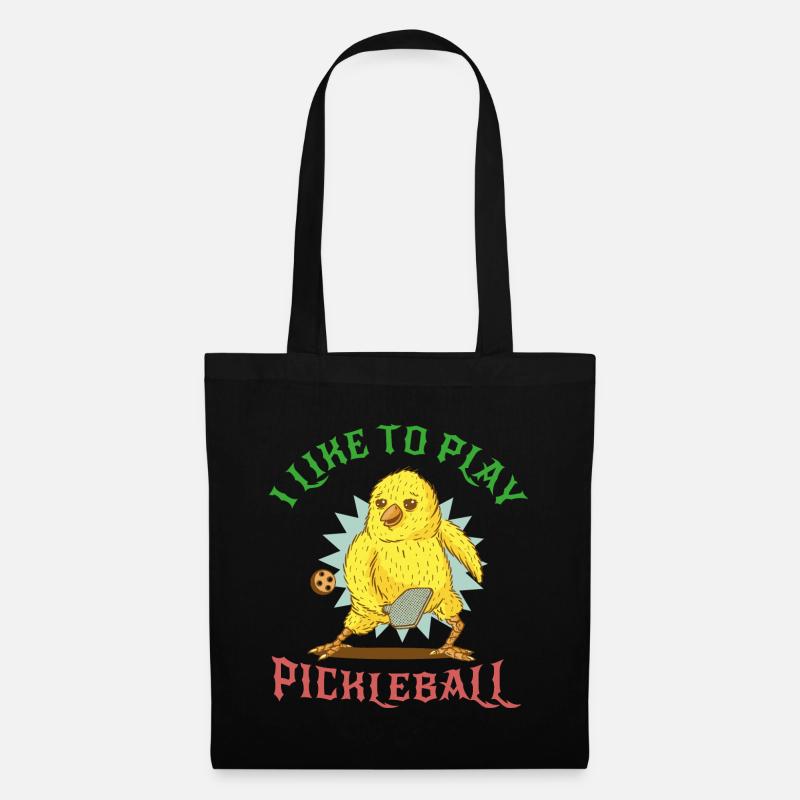 ich mag Pickleball - Stoffbeutel - Schwarz