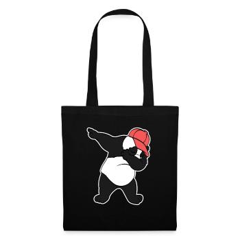 Niedlicher Panda Swagger Dabbing Dab Tee für Tier - Stoffbeutel - Schwarz - Vorne