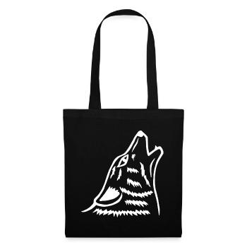 Le hurlement du loup blanc - Sac en tissu - noir - Devant