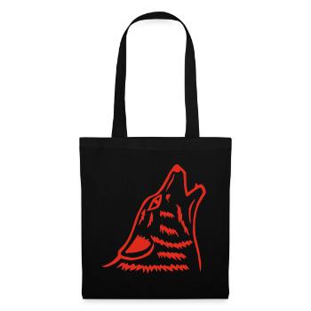 The Howl of the Red Wolf - Tote Bag - black - Front