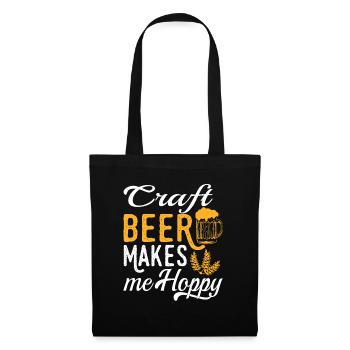 La bière artisanale me rend heureux Tee-shirt - Sac en tissu - noir - Devant