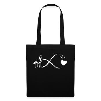 Infinity Life Is Better With Horses Design - Sac en tissu - noir - Devant