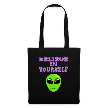 Croyez en vous-même Conception de T-shirt de - Sac en tissu - noir - Devant
