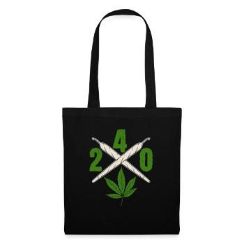 240 Cannabis Green Shirt pour les personnes - Sac en tissu - noir - Devant
