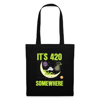 C'est 420 Somewhere Weed Cannabis T-shirt Design - Sac en tissu - noir - Devant