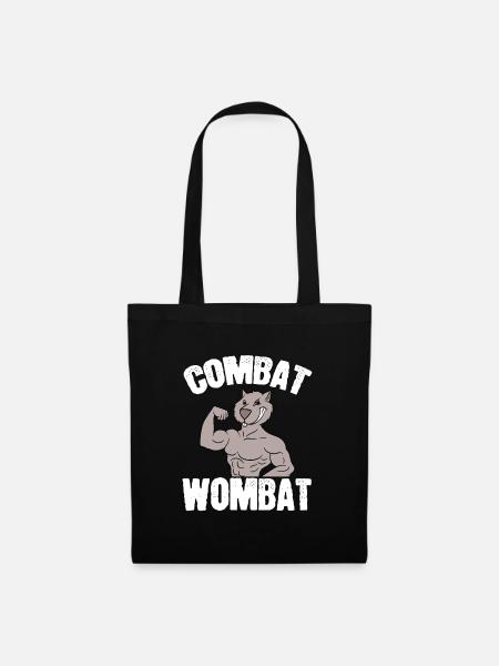 Kampf Wombat Taekwondo Feline Feral Miau Haustier - Stoffbeutel - Schwarz
