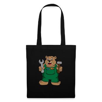 Papa Bear Fix Carpentry Dad Grandpa Father - Tote Bag - black - Front