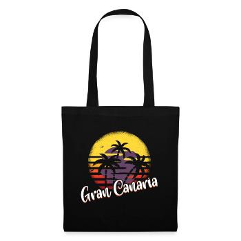 "Gran Canaria Island Spain" T-shirt Design Sun - Sac en tissu - noir - Devant