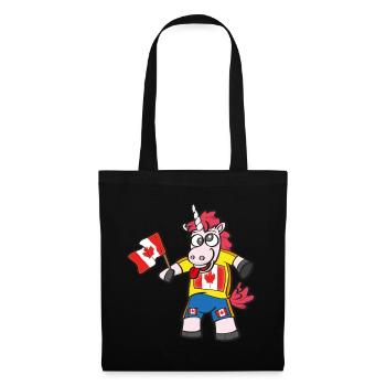 Canadian Crazy Unicorn - Tote Bag - black - Front