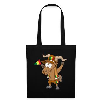 Senegal Steinbock Fan - Stoffbeutel - Schwarz - Vorne