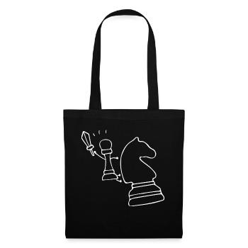 Chess Pawn Knight - Tote Bag - black - Front