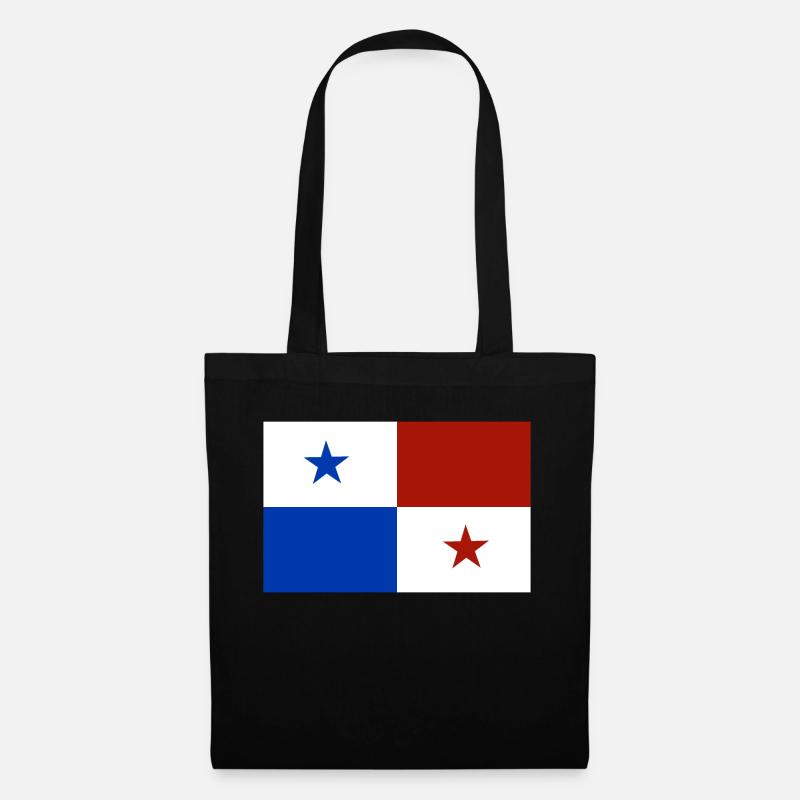 Panama Flagge - Stoffbeutel - Schwarz