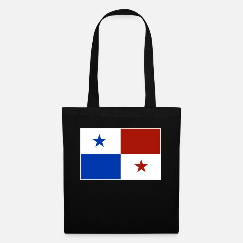 Panama Flagge - Stoffbeutel - Schwarz