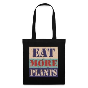 Eat more plants - Tote Bag - black - Front