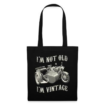 I'm Not Old I'm Vintage Motorcycle Graphic - Tote Bag - black - Front
