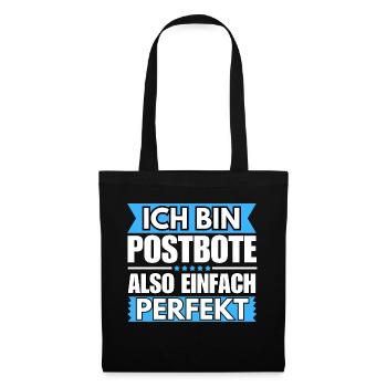 Einfach ein Perfekter Postbote - Stoffbeutel - Schwarz - Vorne