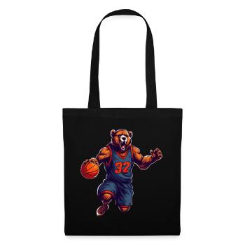 Basketball Bear - Tote Bag - black - Front
