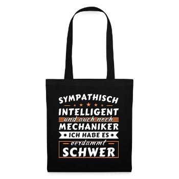 Sympathisch und intelligent - Mechaniker Edition - Stoffbeutel - Schwarz - Vorne