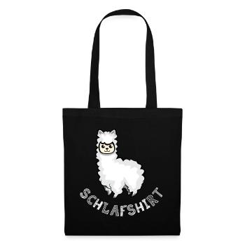 Sleep shirt alpacas llama sleeping cute animals icon - Tote Bag - black - Front