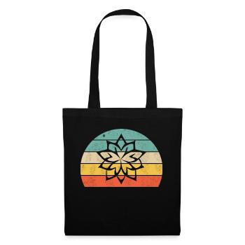 Lotusblume Yoga - Stoffbeutel - Schwarz - Vorne