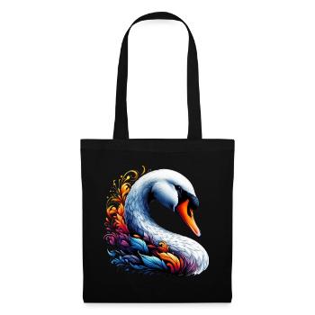 Cygne - Sac en tissu - noir - Devant