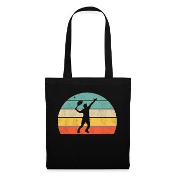 Joueur de tennis - Sac en tissu - noir - Devant