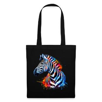 Zèbre - Sac en tissu - noir - Devant