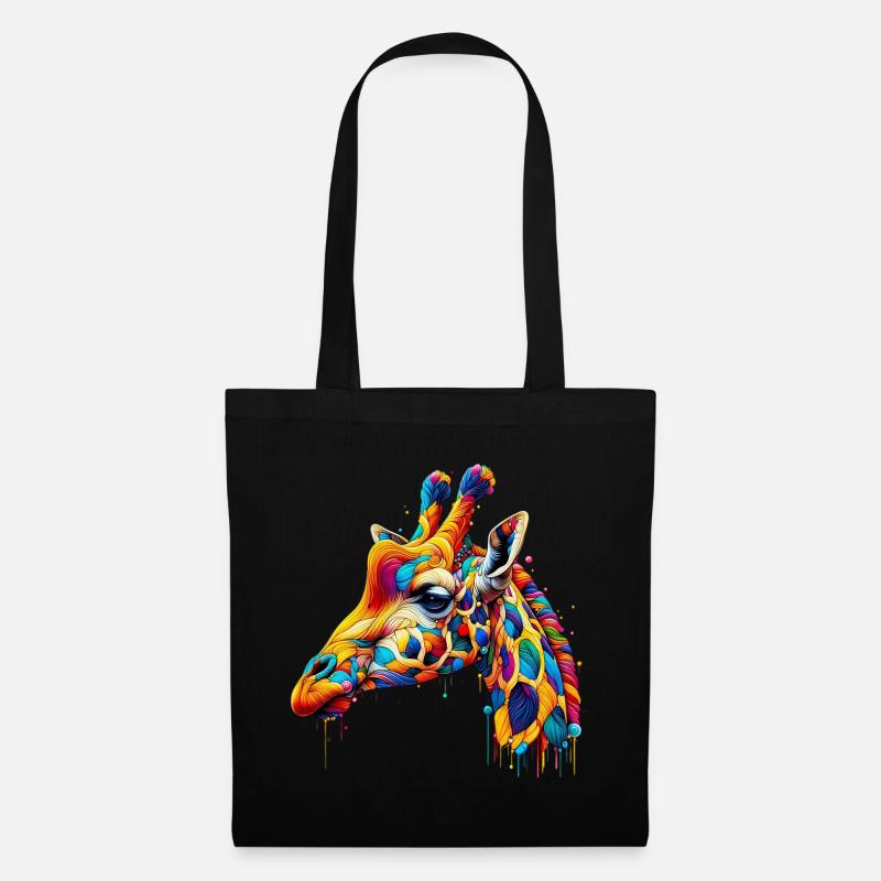 Giraffe - Stoffbeutel - Schwarz