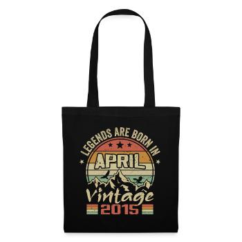 Born in April 2015 Vintage - Gift April 2015 - Tote Bag - black - Front