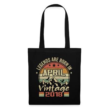 Born in April 2018 Vintage - Gift April 2018 - Tote Bag - black - Front
