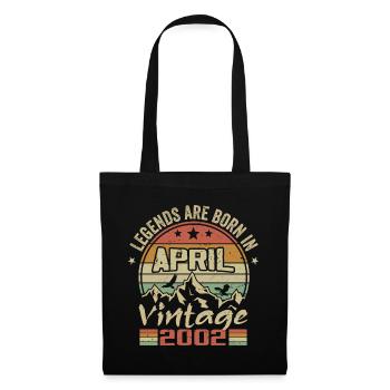 Born in April 2002 Vintage - April 2002 Gift - Tote Bag - black - Front