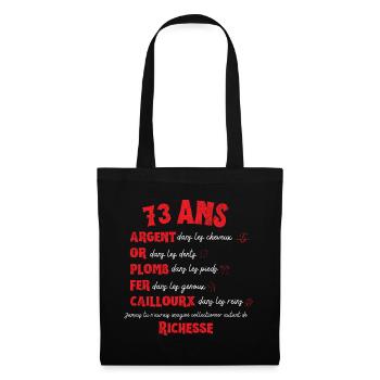 73 ans Anniversaire Femme Homme Drôle Idée Cadeau - Sac en tissu - noir - Devant