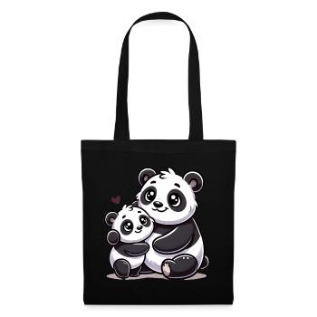 Loving Panda Parent with Child - Tote Bag - black - Front