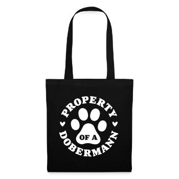 Property of a Dobermann - Tote Bag - black - Front