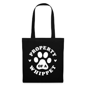 Propriété d’un Whippet - Sac en tissu - noir - Devant