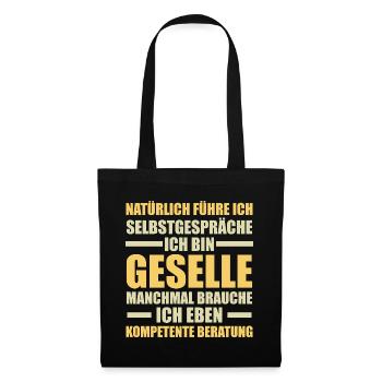 Compagnon Artisanat Certificat de compagnon Cadeau - Sac en tissu - noir - Devant