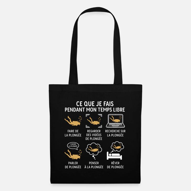 faire de la plongée - Sac en tissu - noir